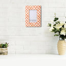 Picture Frames Moroccan Pattern Bone & Resin Inlay Collection in 2 Sizes, White & Red