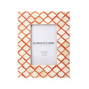 Picture Frames Moroccan Pattern Bone & Resin Inlay Collection in 2 Sizes, White & Red