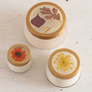 Accent Pressed Floral Candle - Harvest Pumpkin