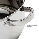 Round 5-Quart Stainless Steel Dutch Oven with Glass Lid