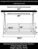 Porchgate Amish Heavy Duty 700 Lb Roll Comfort Treated Porch Swing