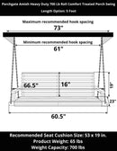 Porchgate Amish Heavy Duty 700 Lb Roll Comfort Treated Porch Swing