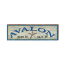 Avalon Starfish Latitude Longitude Sign | Wall Art Print on Real Wood