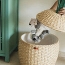 Pineapple Rattan Storage Basket Natural - Large