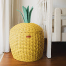 Pineapple Rattan Storage Basket Yellow - Large
