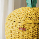 Pineapple Rattan Storage Basket Yellow - Large