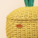Pineapple Rattan Storage Basket Yellow - Large