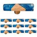 Mascot Hardware Fusion 2-7/8 in. Smoky Blue & Wood Cabinet Knob (Pack of 10)