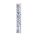 Monmouth Beach Navy Sign | Wall Art Print on Real Wood