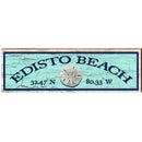 Edisto Beach Sand Dollar Green Latitude Longitude | Wall Art Print on Real Wood