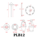 PLB12 Brass LED Low Voltage Pathway Outdoor Lighting Landscape Fixture