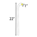 PLB21 Cast Brass 3W 3000K Warm White Integrated LED Cane Style Curved Low Voltage Pathway Light