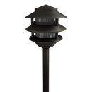 PLB22 Cast Brass Pagoda LED Low Voltage Pathway Outdoor Lighting Landscape Fixture