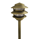 PLB22 Cast Brass Pagoda LED Low Voltage Pathway Outdoor Lighting Landscape Fixture