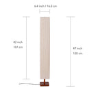 Modern Fabric Column Floor Lamp with Pleated Shade