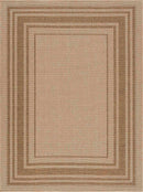 Isoko Bordered Faux Jute Outdoor Rug