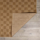Kuval Checkered Brown Rug