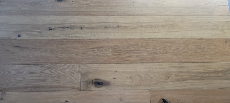 Engineered Wood 7 1/2" Wide, 84" RL, 1/2" Thick Euro White Oak Sandstrom Smooth Floors - Bellfloor Collection plank view