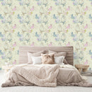 Hand Drawn Flowers and Birds Wallpaper