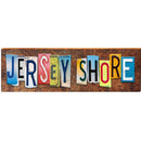 Jersey Shore License Plate Letters | Wall Art Print on Real Wood