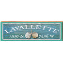 Lavallette Triple Shells Water Latitude Longitude | Wall Art Print on Real Wood