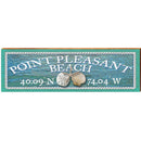 Point Pleasant Beach Triple Shells Water Latitude Longitude | Wall Art Print on Real Wood