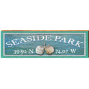 Seaside Park Triple Shells Water Latitude Longitude | Wall Art Print on Real Wood