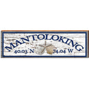 Mantoloking Triple Shells White Shabby Latitude Longitude | Wall Art Print on Real Wood