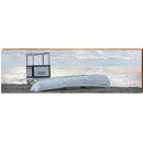 Boat & Ocean | Wall Art Print on Real Wood