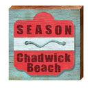Chadwick Beach Red Beach Tag | Wall Art Print on Real Wood