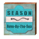 Avon-By-The-Sea Teal Beach Tag | Wall Art Print on Real Wood