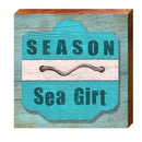 Sea Girt Teal Beach Tag | Wall Art Print on Real Wood