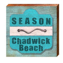 Chadwick Beach Teal Beach Tag | Wall Art Print on Real Wood