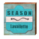 Lavallette Teal Beach Tag | Wall Art Print on Real Wood