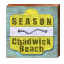 Chadwick Beach Yellow Beach Tag | Wall Art Print on Real Wood