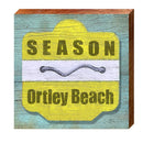 Ortley Beach Yellow Beach Tag | Wall Art Print on Real Wood