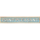 Point Pleasant Coastal Blue Sign | Wall Art Print on Real Wood
