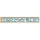 Manasquan Coastal Blue Sign | Wall Art Print on Real Wood