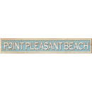 Point Pleasant Coastal Blue Sign | Wall Art Print on Real Wood