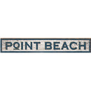 Point Beach Shabby Sign | Wall Art Print on Real Wood