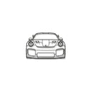 911 GT2 RS Model 991 Front Metal Car Wall Art - MT0848