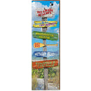 Delaware Beaches Beach Directional | Wall Art Print on Real Wood