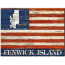 Fenwick Island American Flag | Wall Art Print on Real Wood