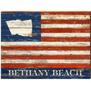 Bethany Beach American Flag | Wall Art Print on Real Wood