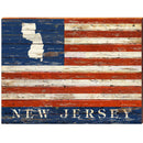 New Jersey American Flag | Wall Art Print on Real Wood
