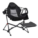 Ainfox Hammock Camping Chair with Footrest, Foldable Portable Rocking Chairs for Adults Outside Swinging Camp for Outdoor Patio Poolside