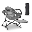 Ainfox Hammock Camping Chair with Footrest, Foldable Portable Rocking Chairs for Adults Outside Swinging Camp for Outdoor Patio Poolside