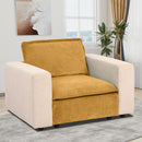 Ainfox Module Sofa Oversized Sectional Sofa Yellow With Armrest Beige For Living Room