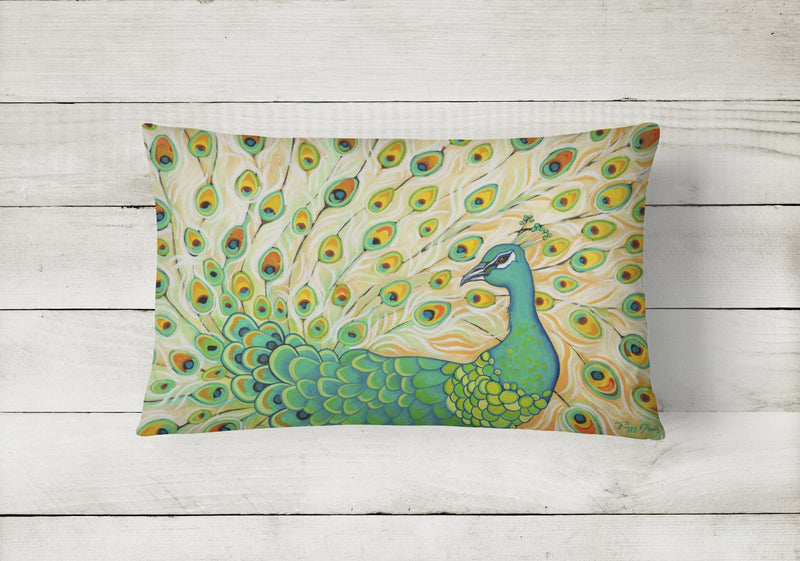 Pretty Pretty Peacock Canvas Fabric Decorative Pillow PPD3021PW1216