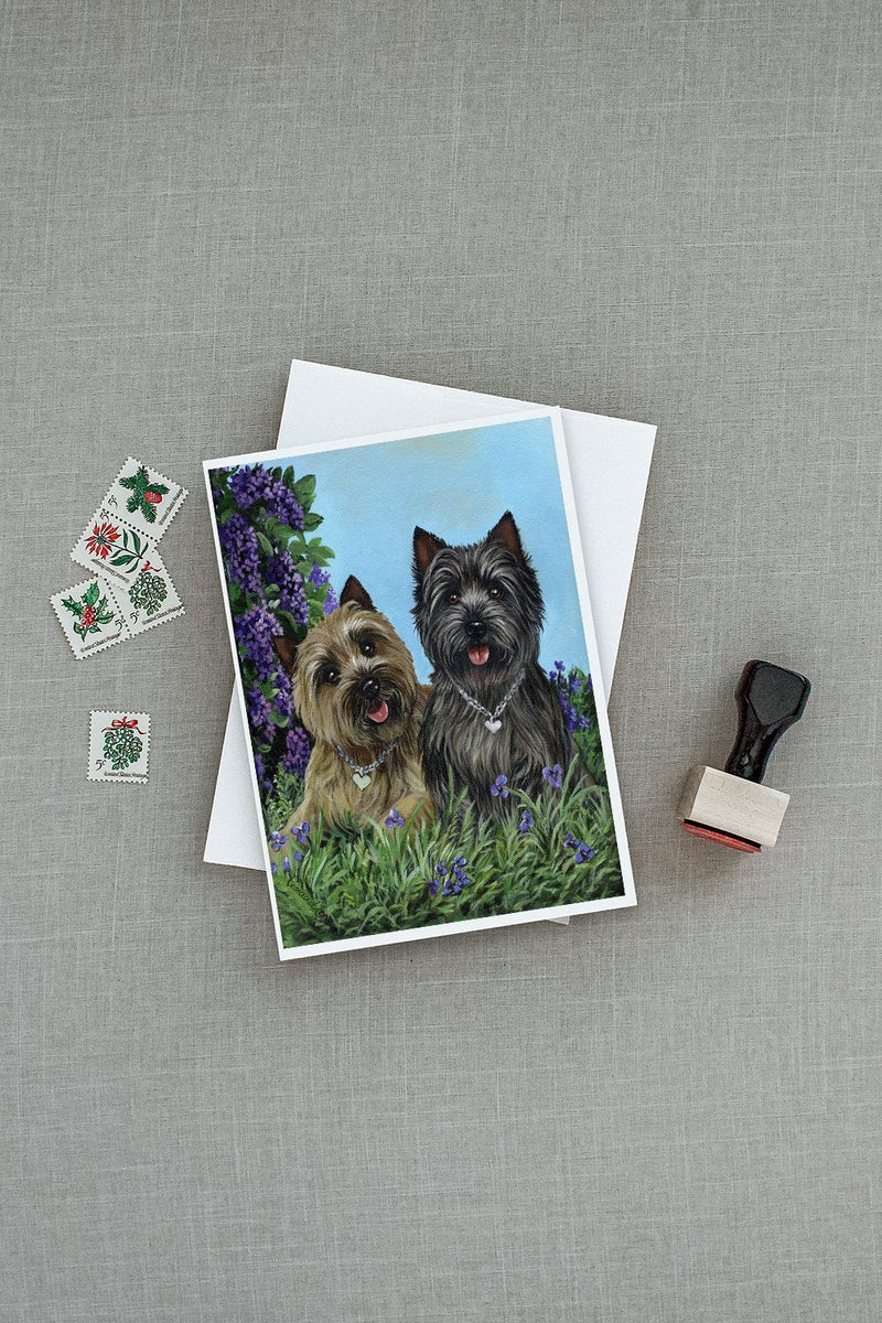 Cairn Terrier Donation Greeting Cards and Envelopes Pack of 8